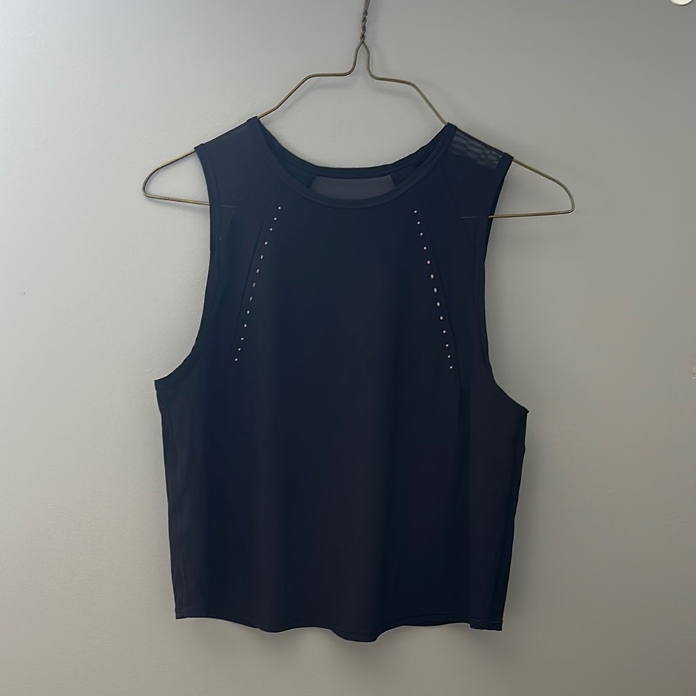 Lululemon Black Mesh Running Tank - Size 2